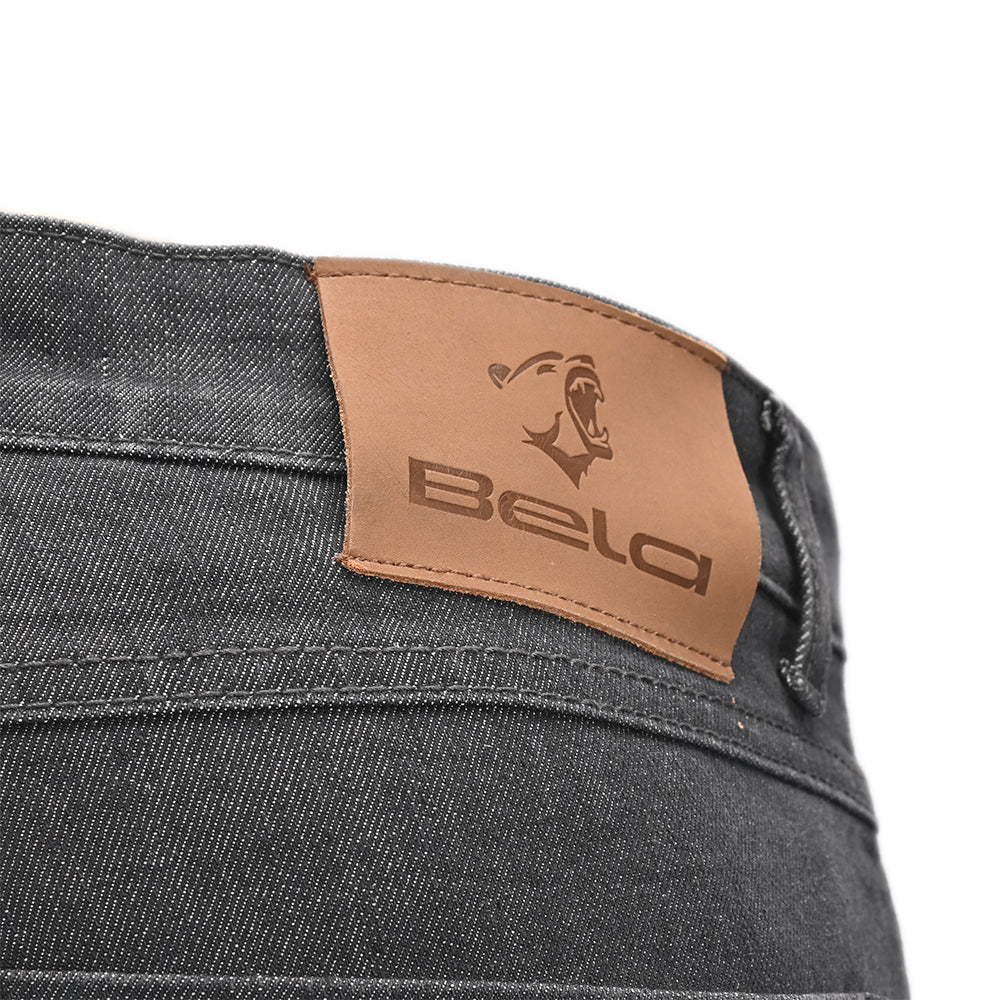 BELA ROCKER MEN MOTORCYCLE CE AA DENIM JEANS 34L GREY