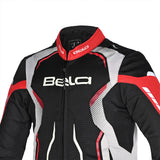 BELA Star youth Kids Motorcycle Jacket Black Red Ice 