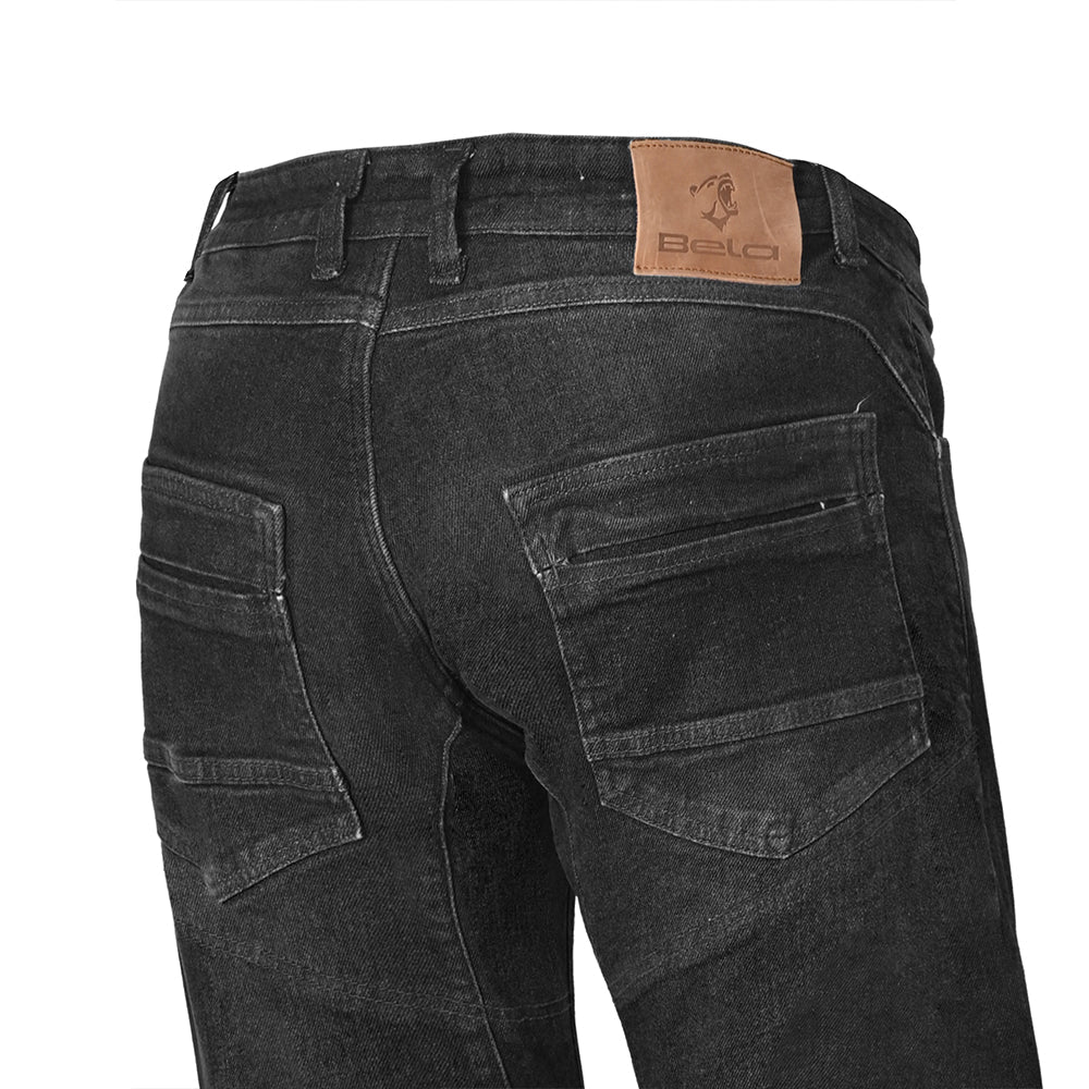 BELA KEVIN MEN MOTORCYCLE RIDING JEANS 34L BLACK