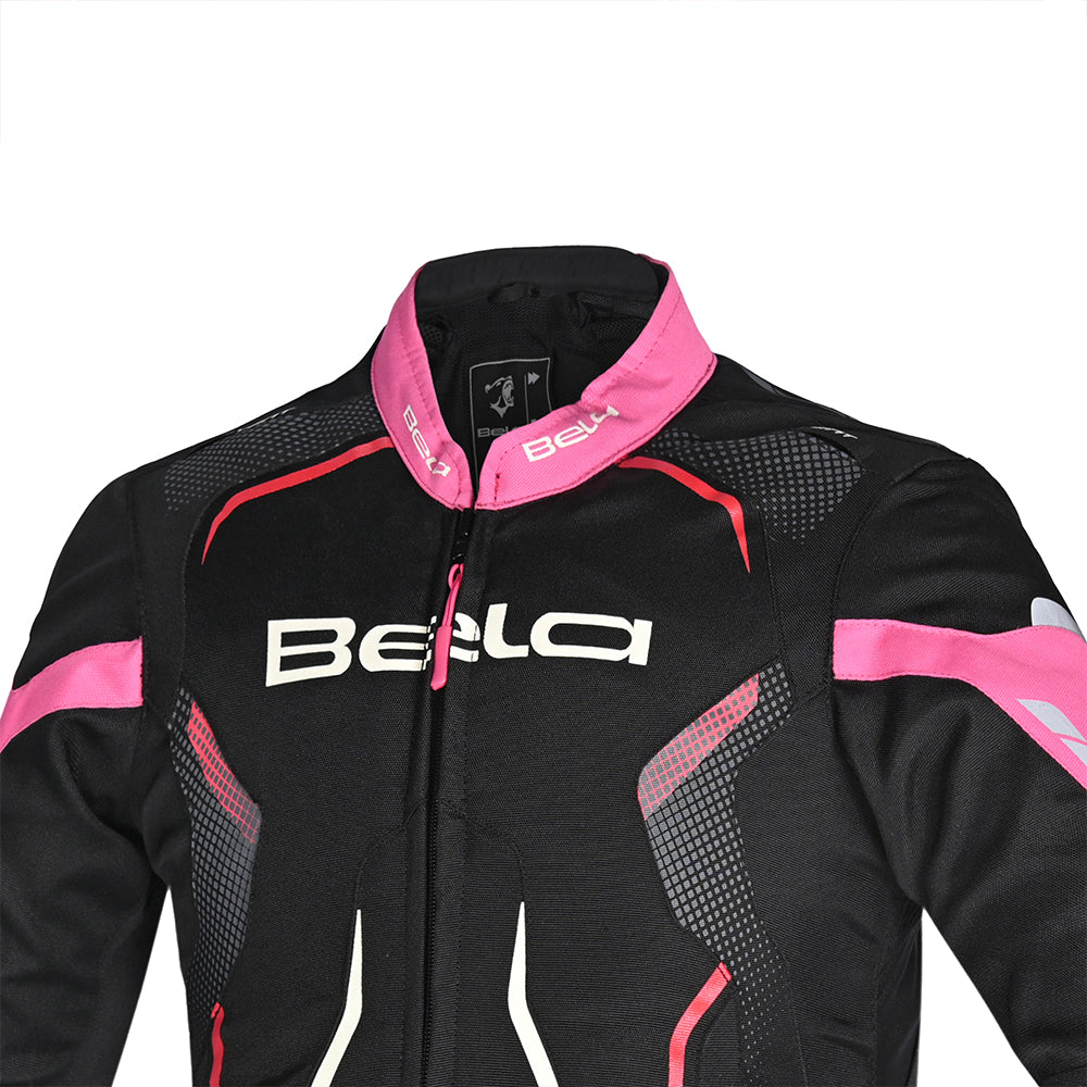 BELA Star youth Kids Motorcycle Jacket Black Pink 