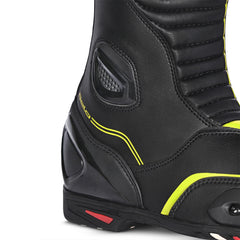 BELA Micro Strip Boots Racing Boots Black Yellow Flouro 