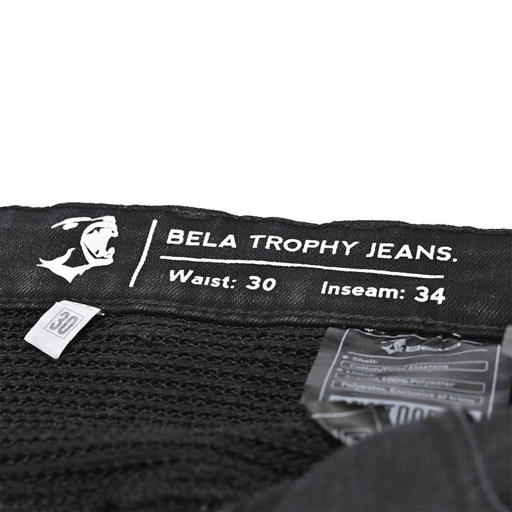 BELA KEVLAR TROPHY MEN MOTORCYCLE JEANS 34L BLACK