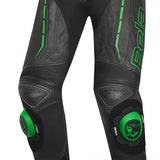 BELA Rocket Man Mix Kangaroo 1 PC Motorcycle Racing Suit Black Green 