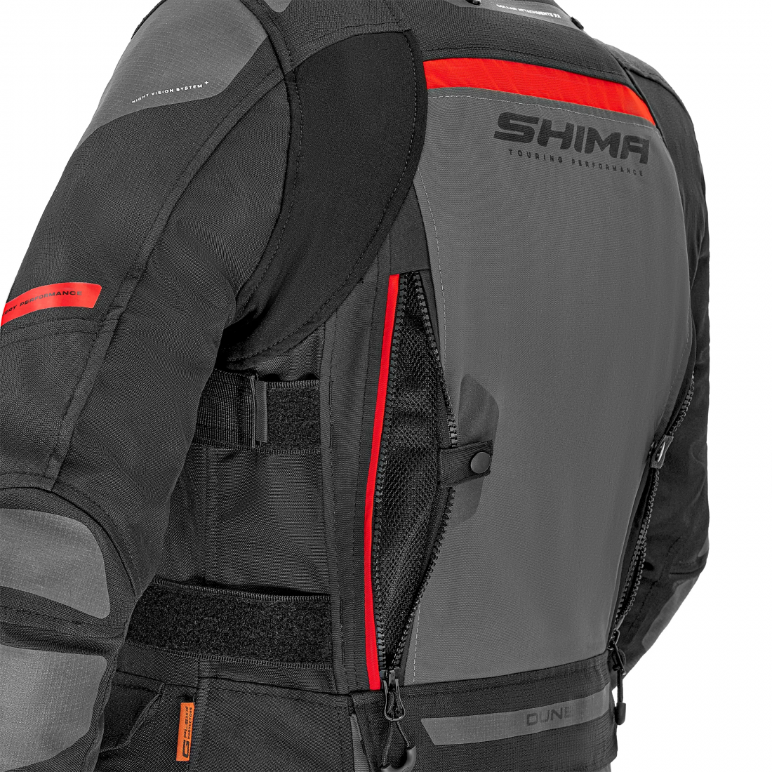 SHIMA DUNE LADY TOURING MOTORCYCLE TEXTILE JACKET RED