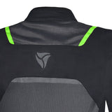R-TECH SPIRAL MESH MOTORCYCLE JACKET BLACK GRAY FLUORO GREEN