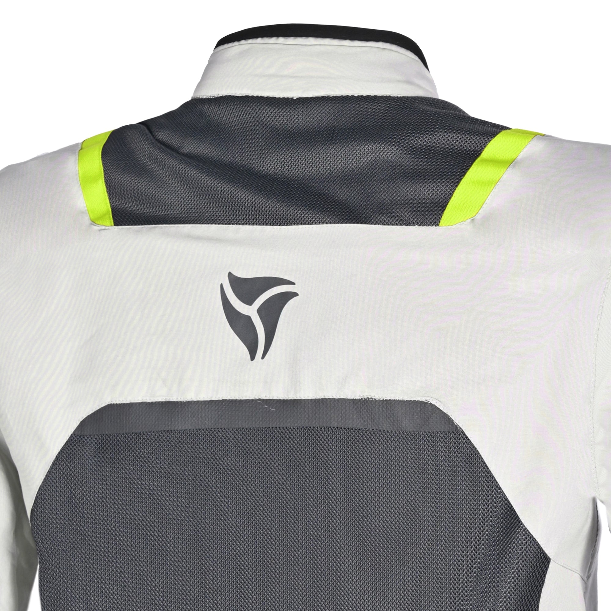 R Tech Spiral Mesh Motorcycle Jacket Ice Grey Yellow Flour