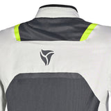 R Tech Spiral Mesh Motorcycle Jacket Ice Grey Yellow Flour