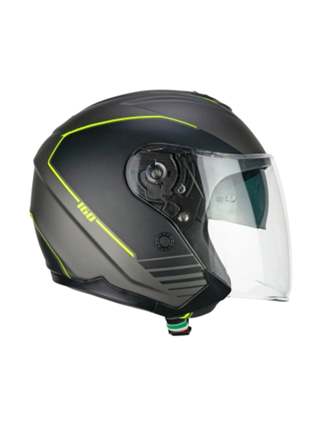 CGM 160G JAD RIDE JET CASCO MOTO GRAFITE GIALLO FLUO OPACO