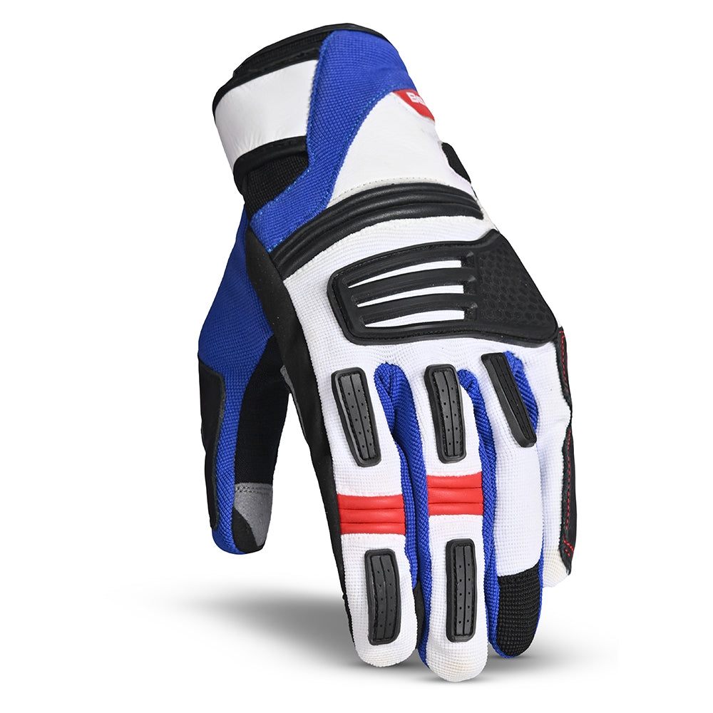  BELA - ARIZON MAN TEXTILE GLOVES BLACK/WHITE/BLUE/RED - SECURTEX MOTOR SL (t/a MaximoMoto)