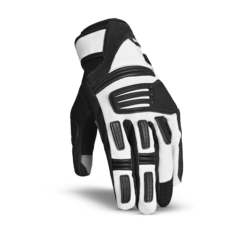  BELA - ARIZON MAN BLACK/WHITE TEXTILE GLOVE - SECURTEX MOTOR SL (t/a MaximoMoto)