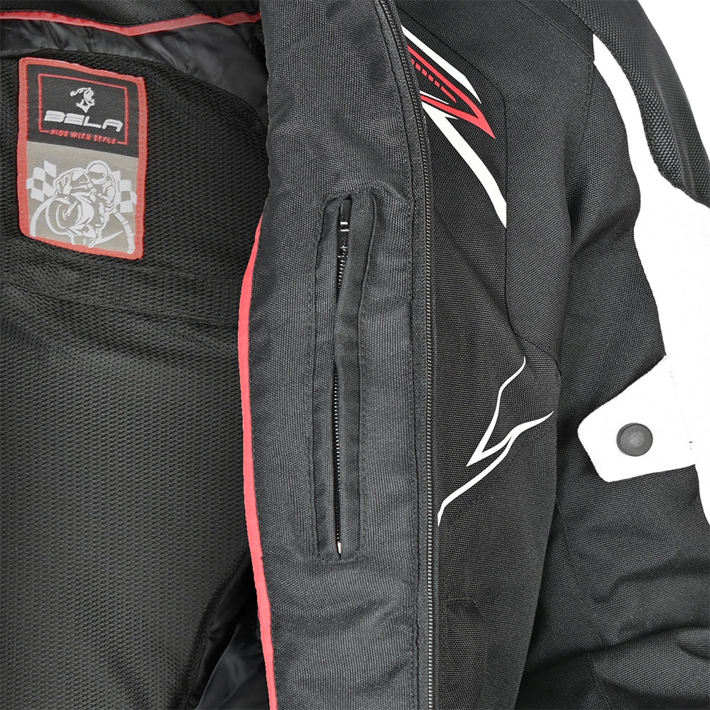 BELA - Panther Textile Jacket Black/White/Red - SECURTEX MOTOR SL (t/a MaximoMoto)