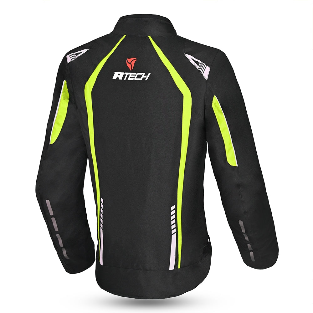  R-TECH - Marshal Lady Textile Jacket Black/Fluor Yellow - SECURTEX MOTOR SL (t/a MaximoMoto)