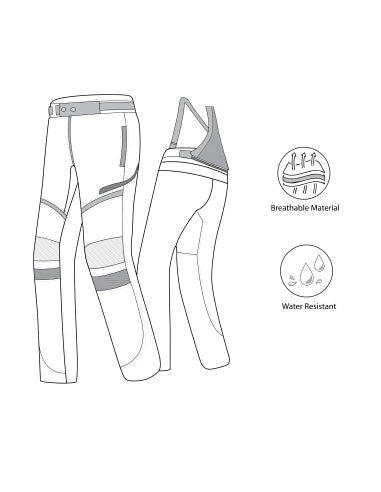  BELA - Calm Digger Man 32L Trousers Black/Red - SECURTEX MOTOR SL (t/a MaximoMoto)