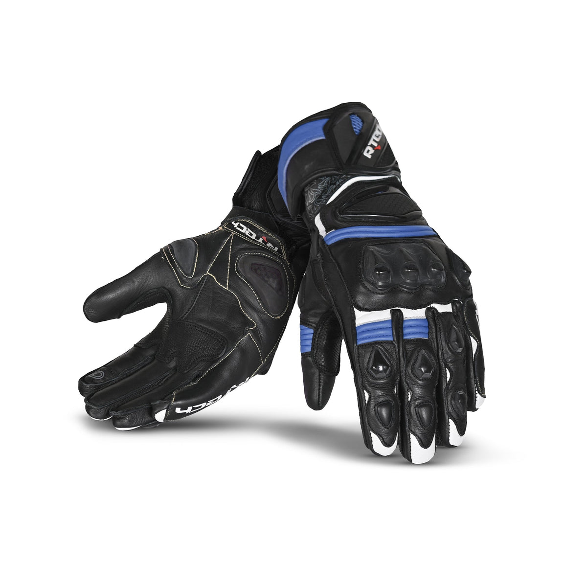  R-TECH - Leather Robo Lady Glove Black/Blue - SECURTEX MOTOR SL (t/a MaximoMoto)
