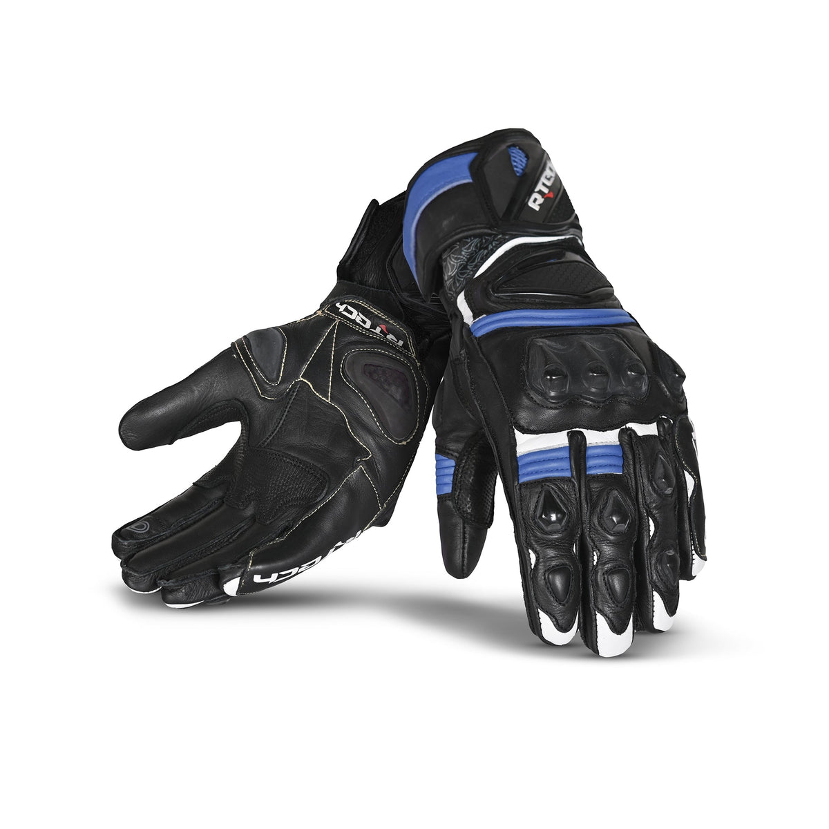  R-TECH - Leather Robo Man Glove Black/Blue - SECURTEX MOTOR SL (t/a MaximoMoto)