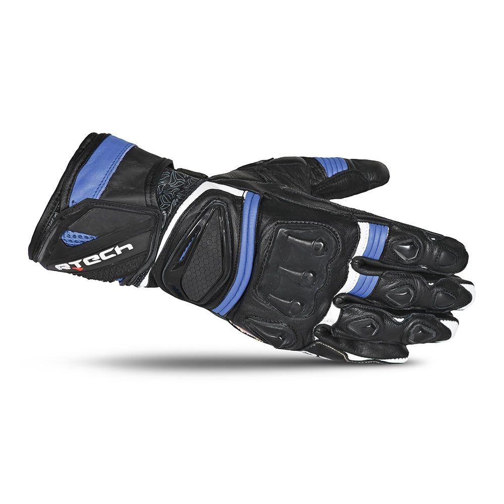  R-TECH - Leather Robo Lady Glove Black/Blue - SECURTEX MOTOR SL (t/a MaximoMoto)