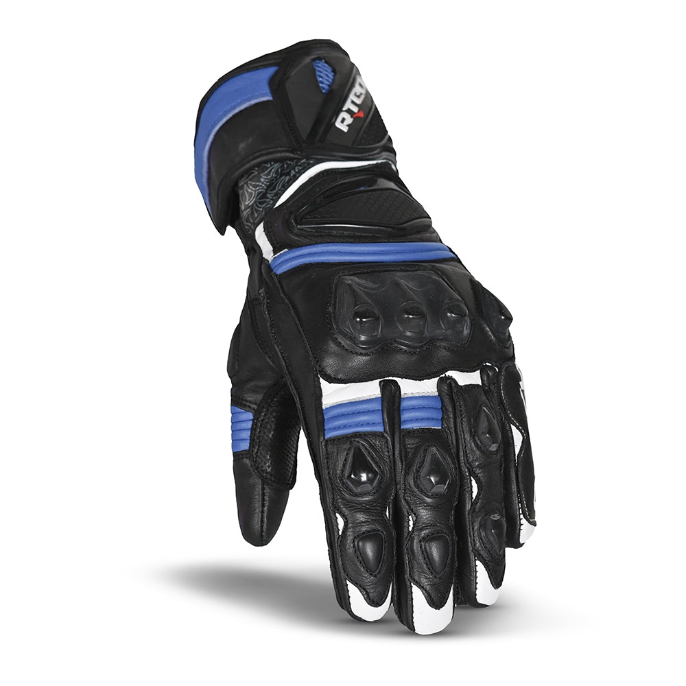  R-TECH - Leather Robo Man Glove Black/Blue - SECURTEX MOTOR SL (t/a MaximoMoto)