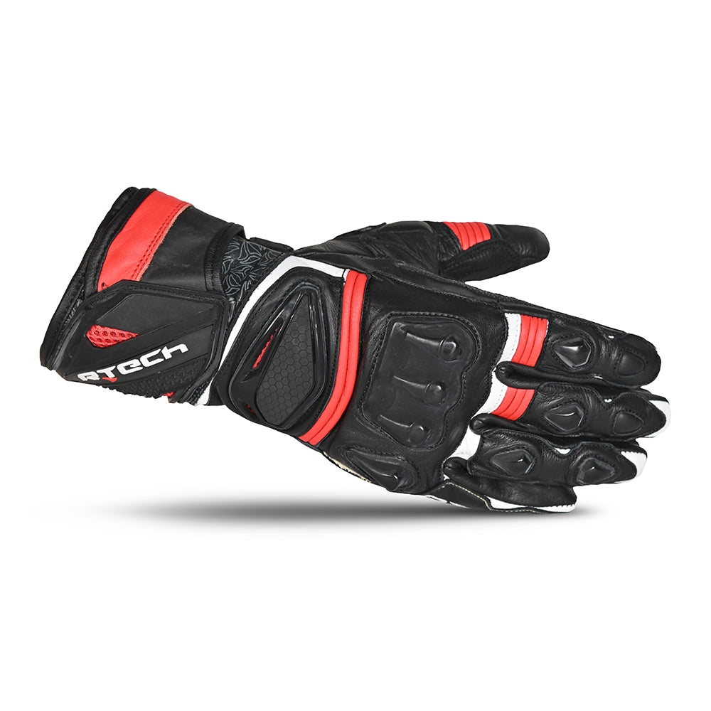  R-TECH - Robo Man Leather Glove Black/Red - SECURTEX MOTOR SL (t/a MaximoMoto)