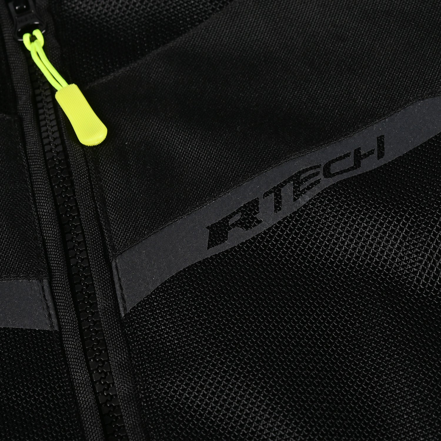 R-TECH SPIRAL MESH Motorcycle Jacket Black Yellow Fluro