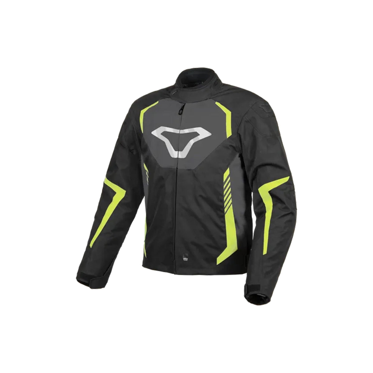  Macna Tazar waterproof textile jacket Black/grey/neon yellow - SECURTEX MOTOR SL (t/a MaximoMoto)