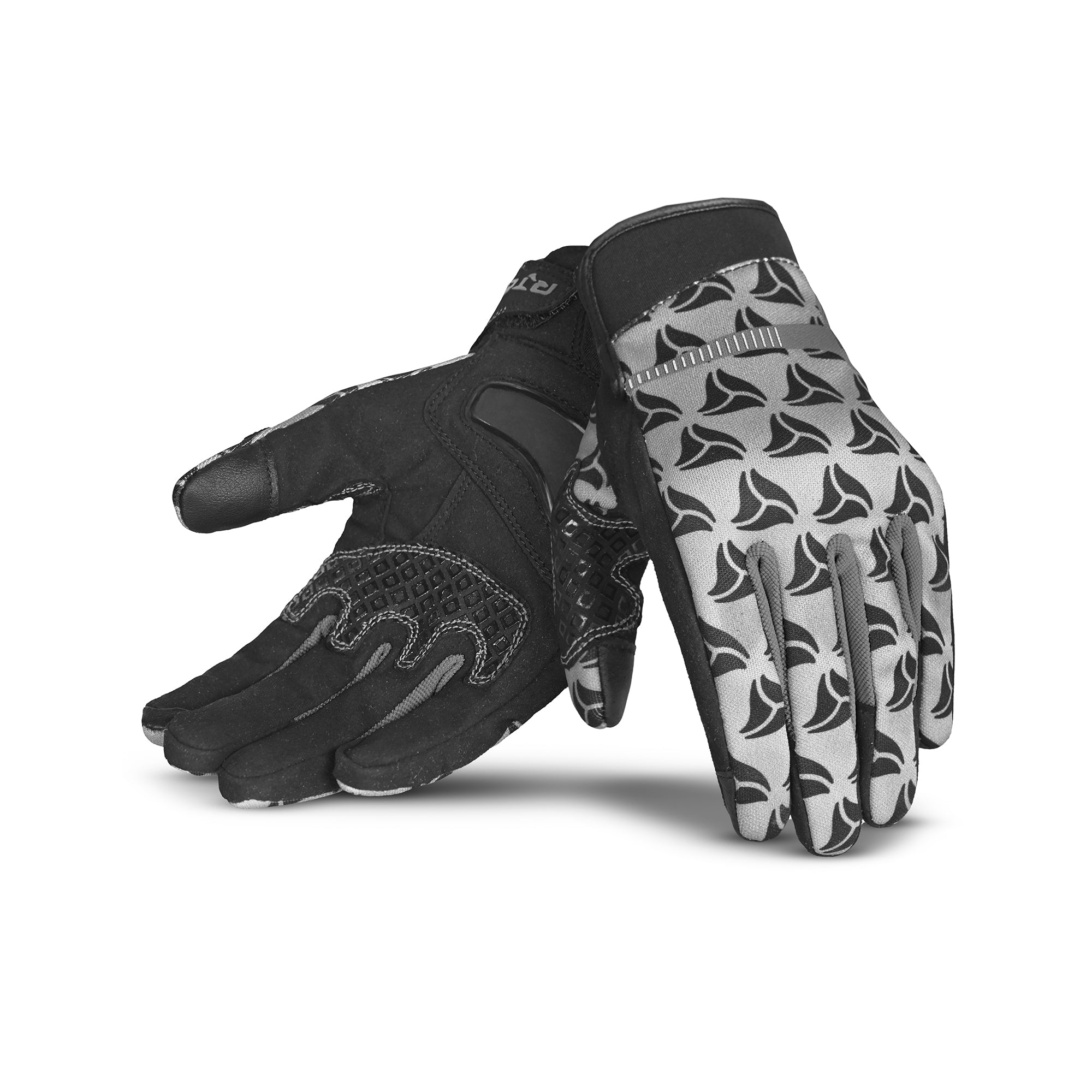  R-TECH - Leopard Textile Glove Black/Grey - SECURTEX MOTOR SL (t/a MaximoMoto)