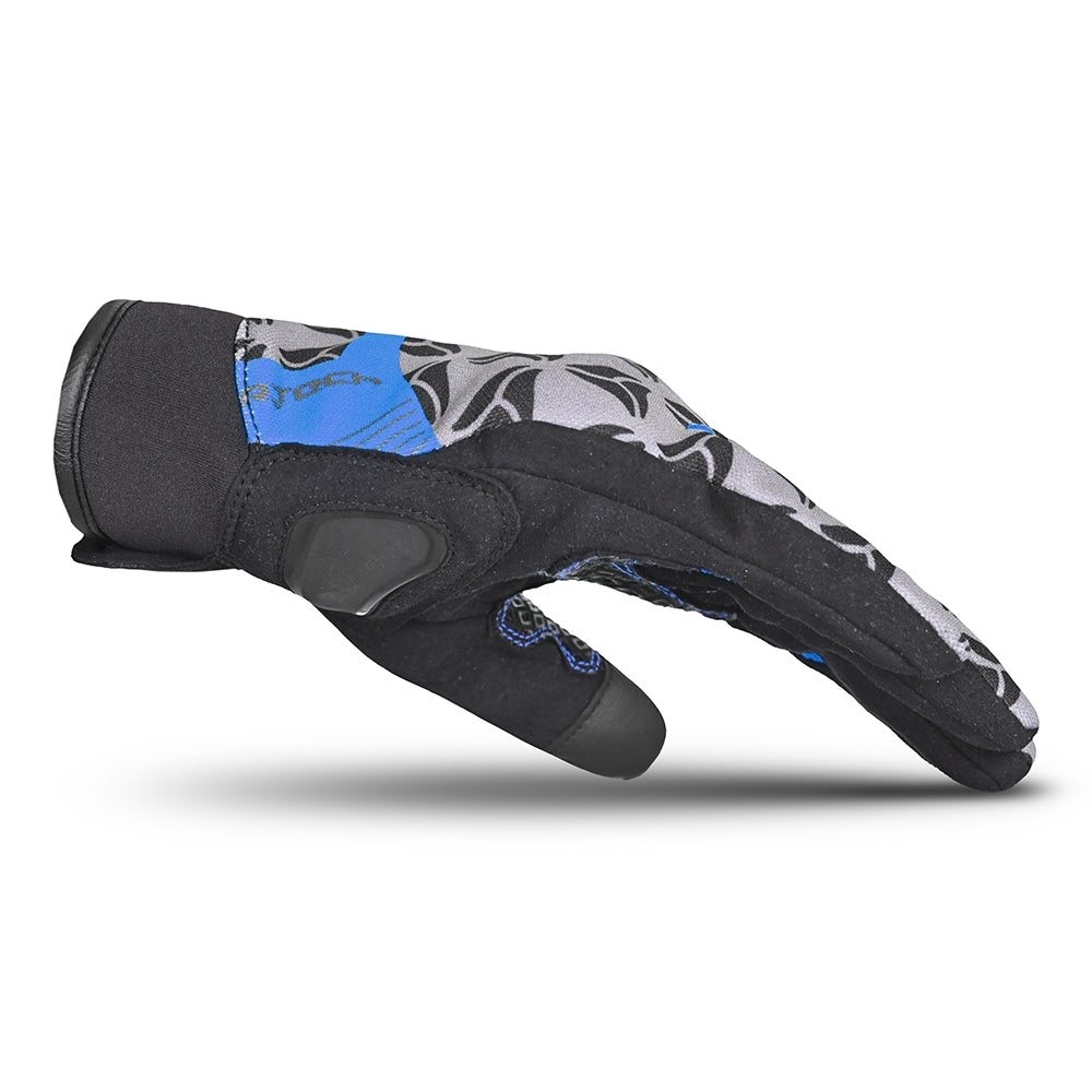  R-TECH - Leopard Textile Glove Black/Blue - SECURTEX MOTOR SL (t/a MaximoMoto)