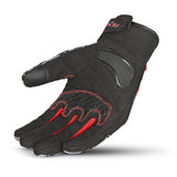  R-TECH - BLACK/RED LEOPARD TEXTILE GLOVE - SECURTEX MOTOR SL (t/a MaximoMoto)