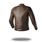  Poisoned - Oscar Brown Leather JACKET - SECURTEX MOTOR SL (t/a MaximoMoto)