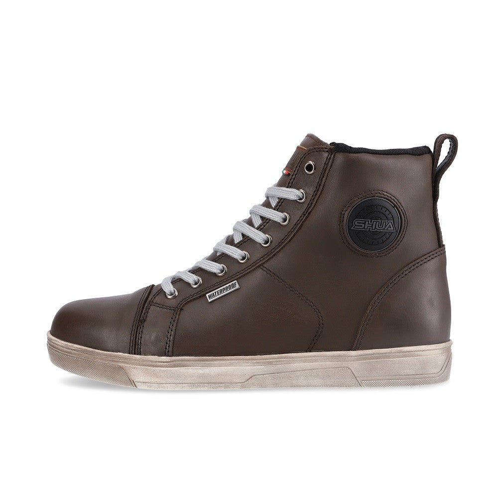  SHUA - Street Man WP Brown Leather Boots - SECURTEX MOTOR SL (t/a MaximoMoto)