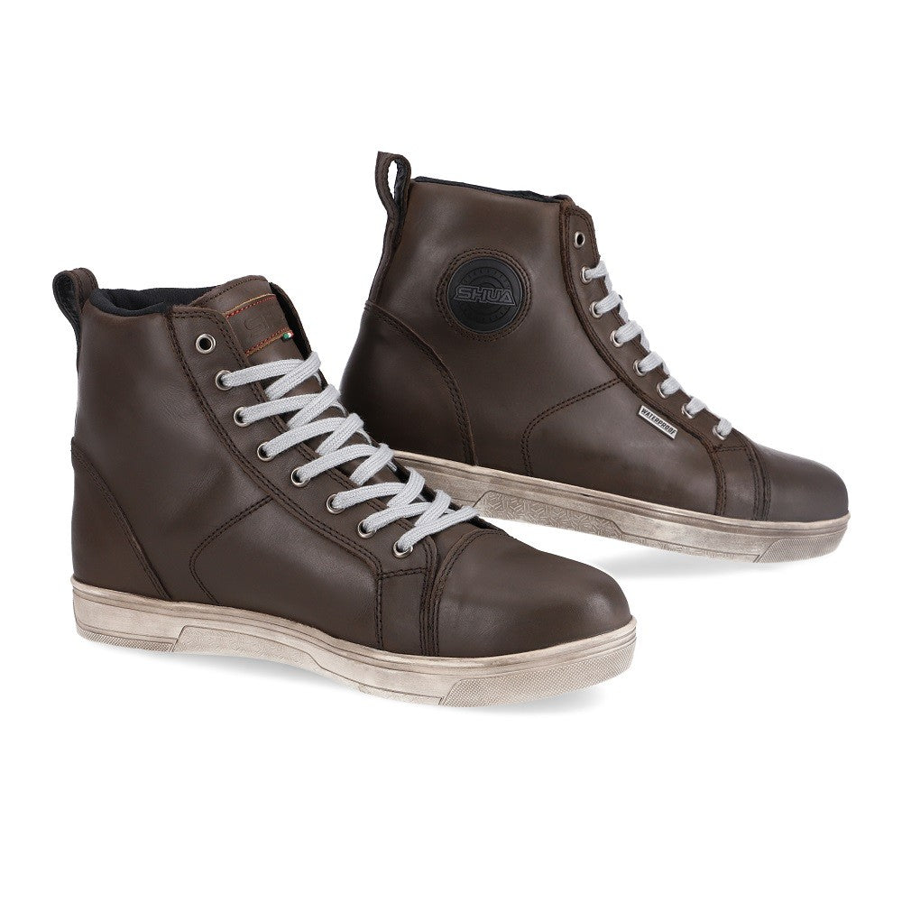  SHUA - Street Man WP Brown Leather Boots - SECURTEX MOTOR SL (t/a MaximoMoto)