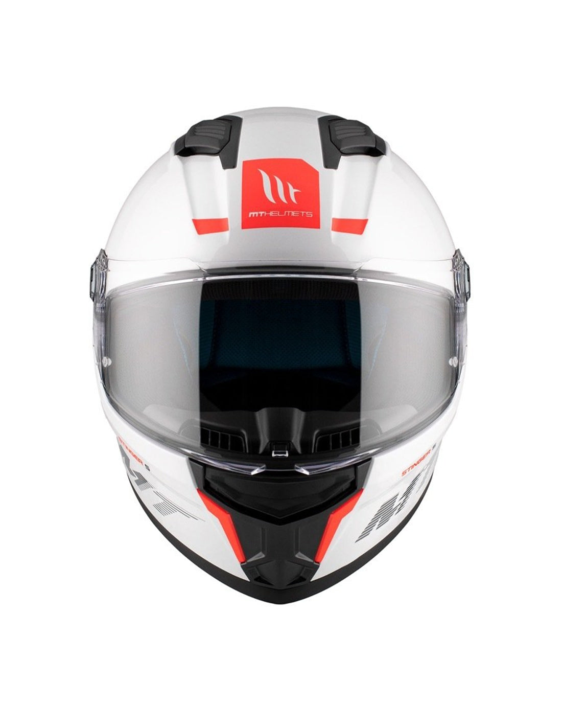 MT Stinger 2 Solid A0 Motorcycle Full Face Helmet Gloss Pearl White
