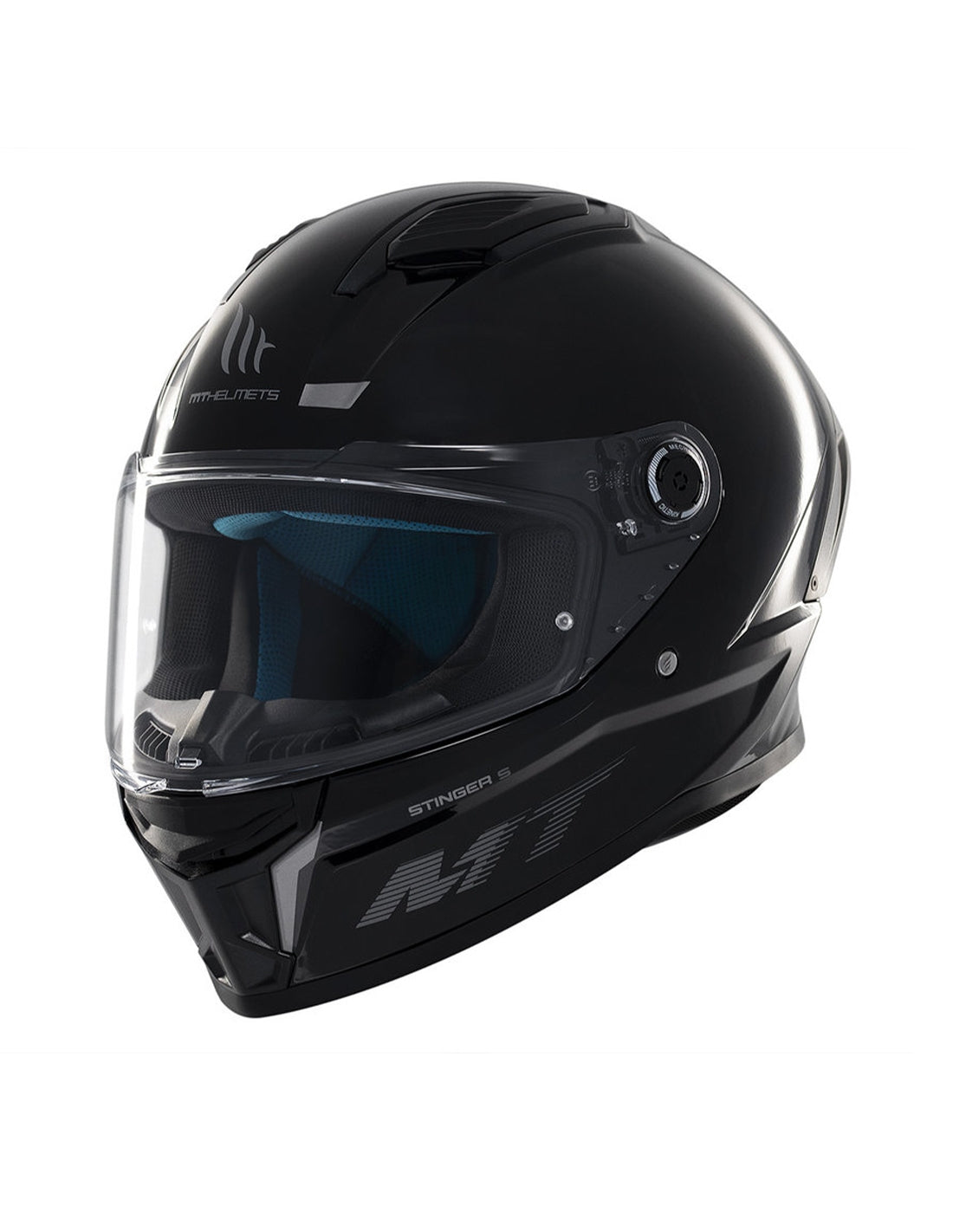  MT STINGER 2 SOLID A1 GLOSS BLACK - SECURTEX MOTOR SL (t/a MaximoMoto)