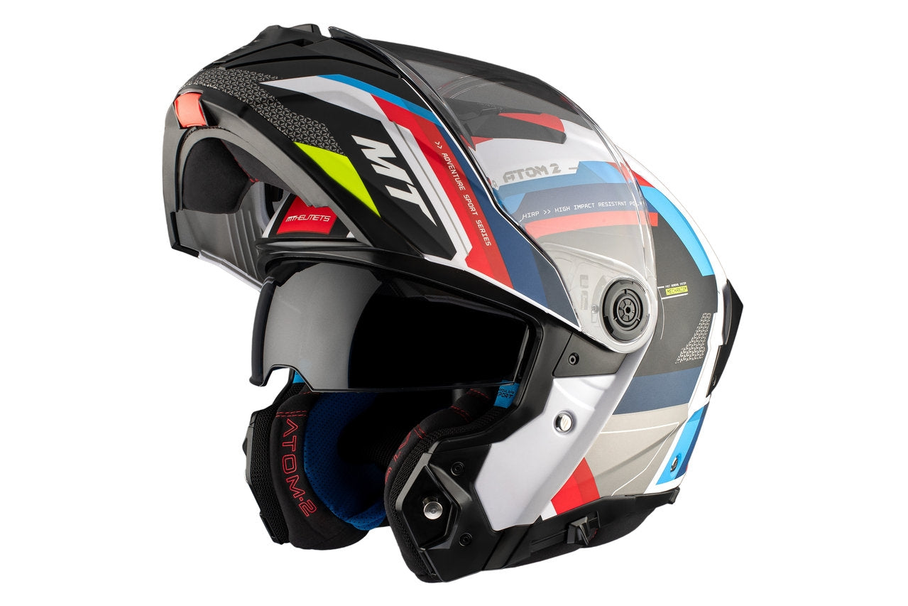  MT Atom 2 Sv Bast A0 Gloss Pearl Flip Up Motorcycle Helmet