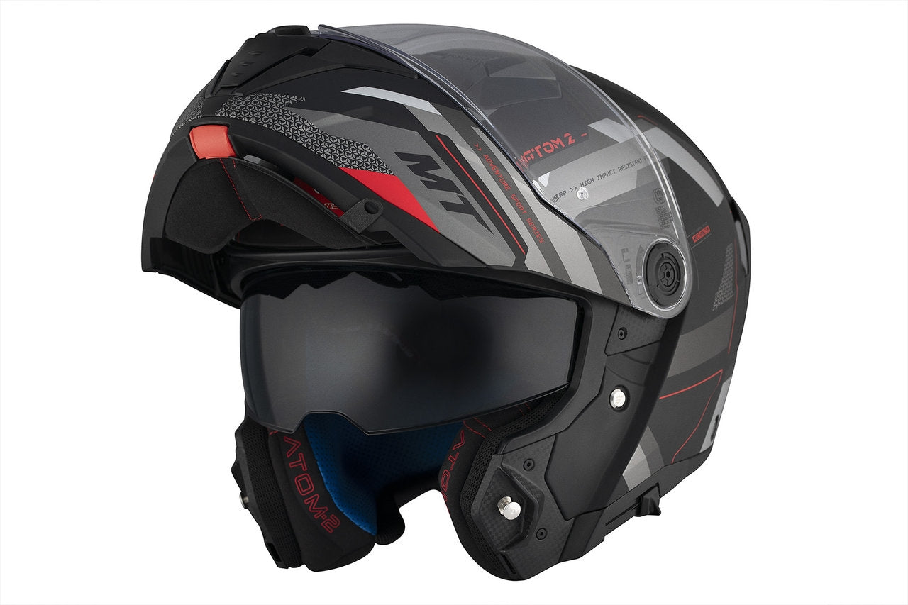 MT Atom 2 SV Bast D5 Motorcycle Modular Helmet Matt