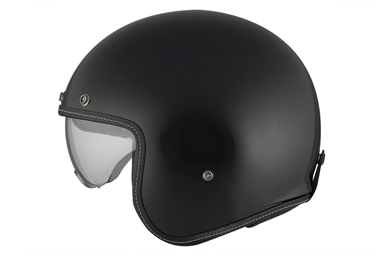 MT LE MANS 2 SV S SOLID A1 Open Face Motorcycle Helmet Glossy Black