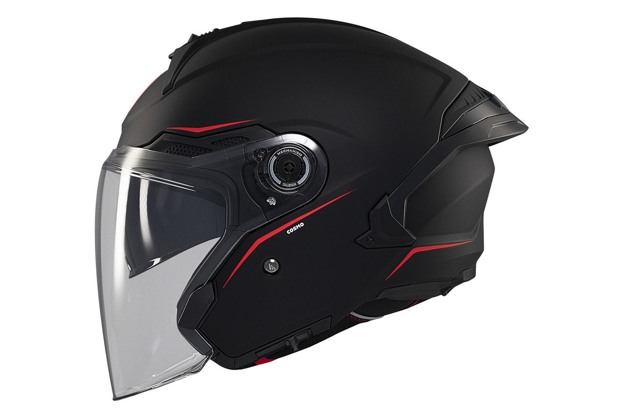 MT COSMO SV SOLID A1 Jet Helmet For Motocross Matte Black