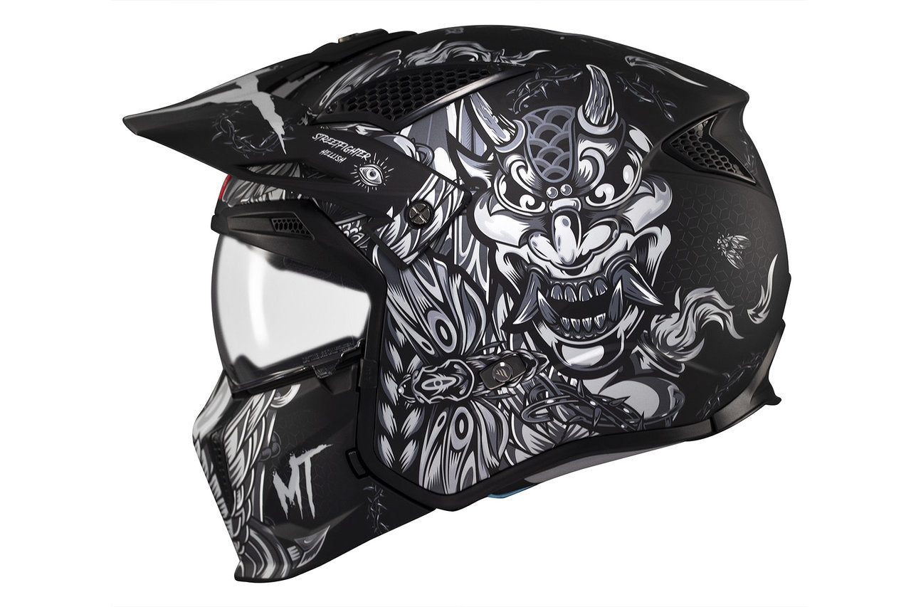 MT Streetfighter S SV Hellish B2 Matte Dual Sport Motorcycle Helmet