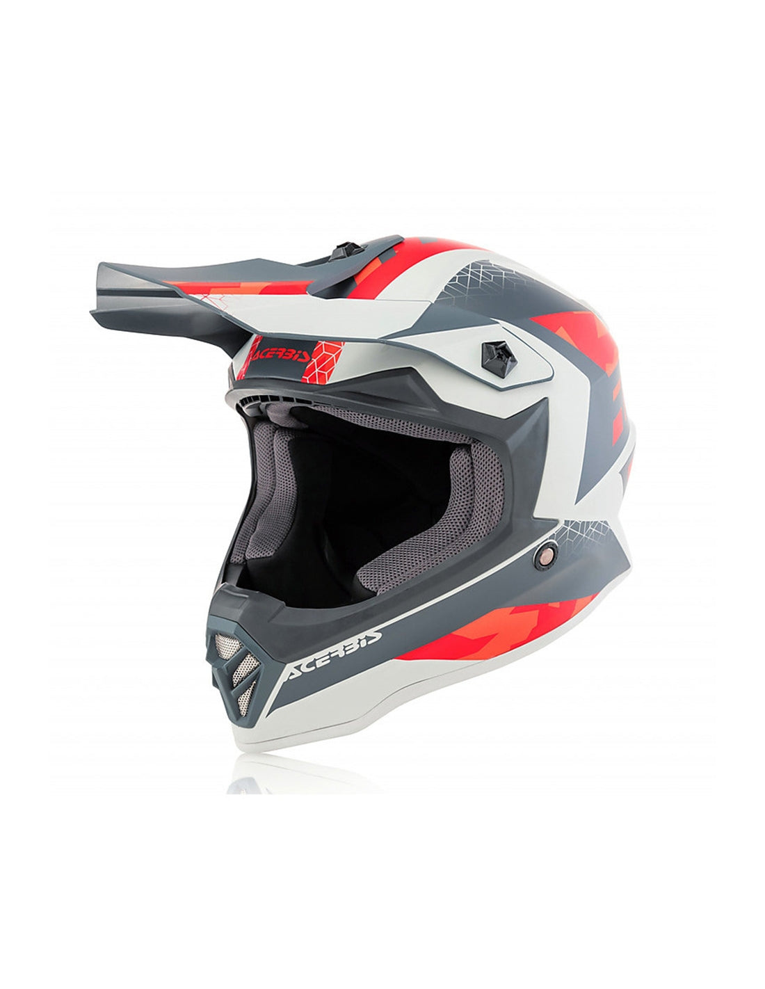  ACERBIS - IMPACT STEEL JUNIOR HELMET ROSSO/GRIGIO - SECURTEX MOTOR SL (t/a MaximoMoto)