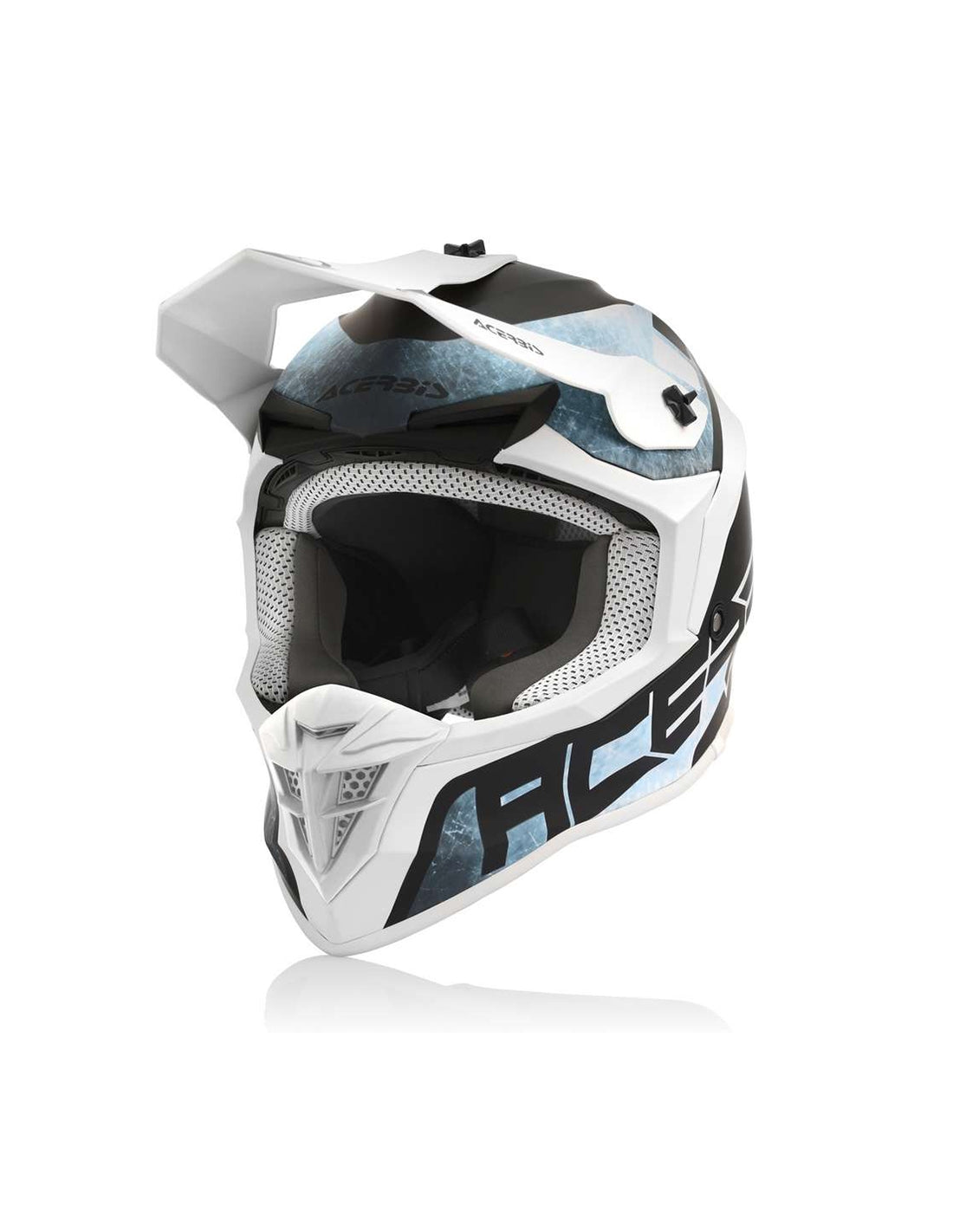  ACERBIS - LINEAR HELMET BIANCO/AZZURRO - SECURTEX MOTOR SL (t/a MaximoMoto)