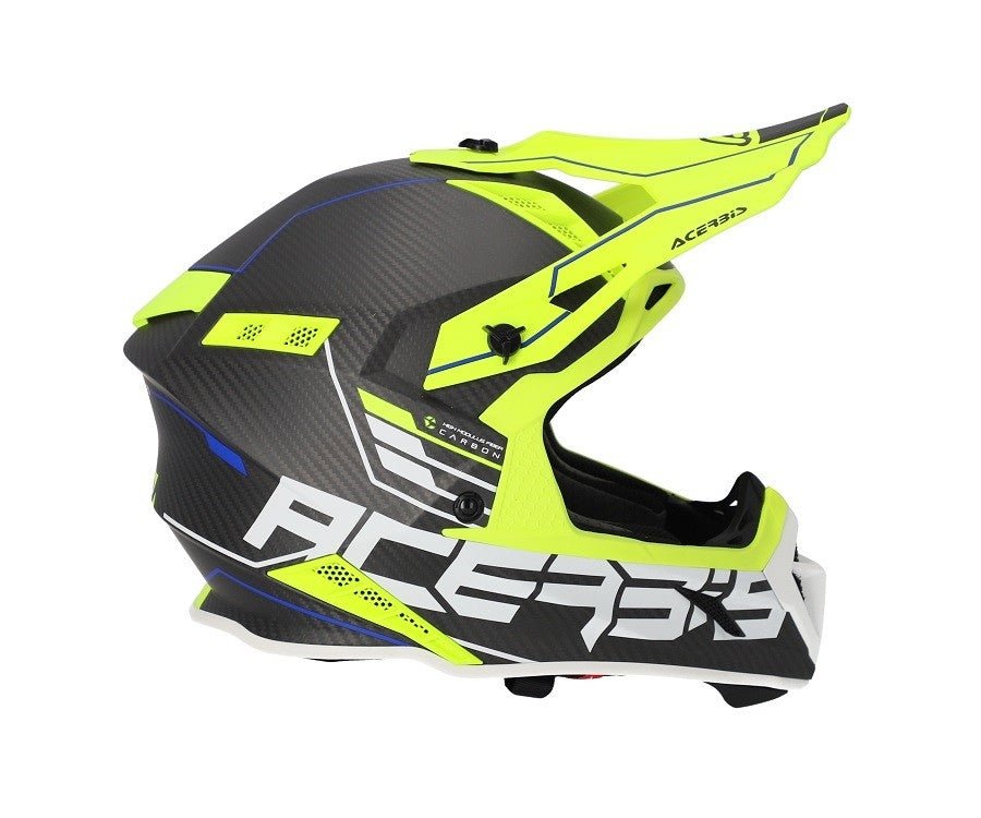  ACERBIS - STEEL CARBON HELMET 2206 NERO/GIALLO FLUO - SECURTEX MOTOR SL (t/a MaximoMoto)