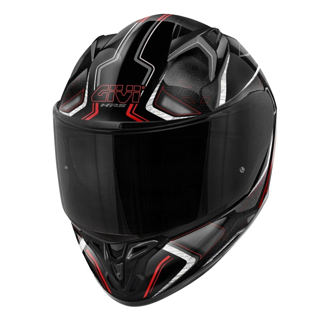  Givi 508 Full Face Motorcycle Helmet Mystic Black Titan Red