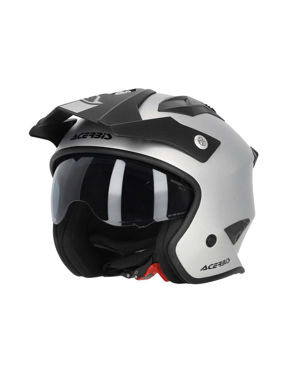  ACERBIS - ARIA METALLIC SILVER JET HELMET - SECURTEX MOTOR SL (t/a MaximoMoto)