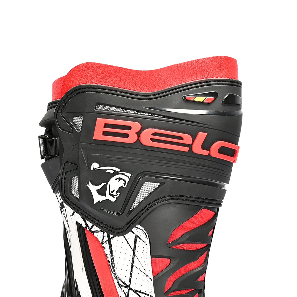 BELA AIR RIDER GP-1 MOTORCYCLE RACING BOOT BLACK RED
