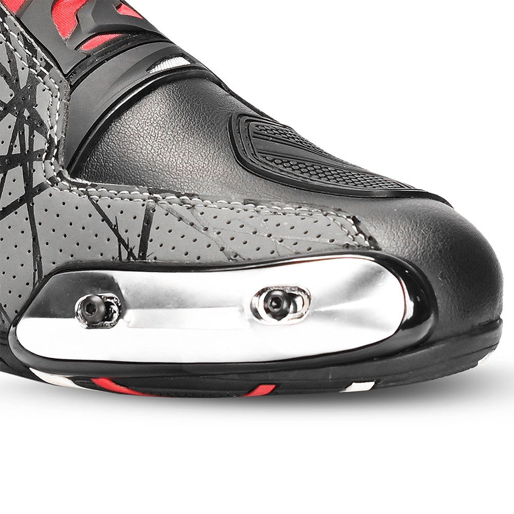 BELA AIR RIDER GP-1 MOTORCYCLE RACING BOOT BLACK GREY RED