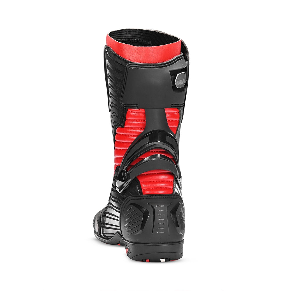 BELA AIR RIDER GP-1 MOTORCYCLE RACING BOOT BLACK GREY RED