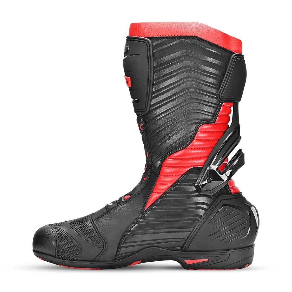 BELA AIR RIDER GP-1 MOTORCYCLE RACING BOOT BLACK GREY RED