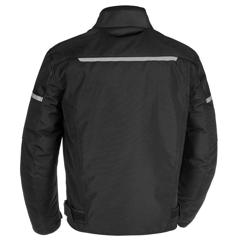 Spartan Short WP  Men's Motorbike Jacket Black back pic