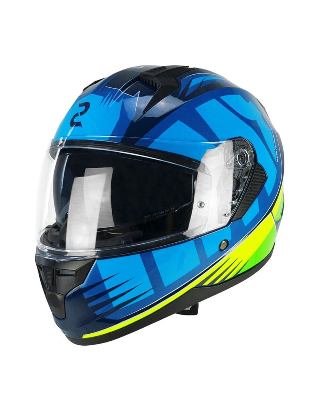 SKA-P 3MHG SPEEDER SPORT CASCOS INTEGRALES BLU GIALLO FLUO