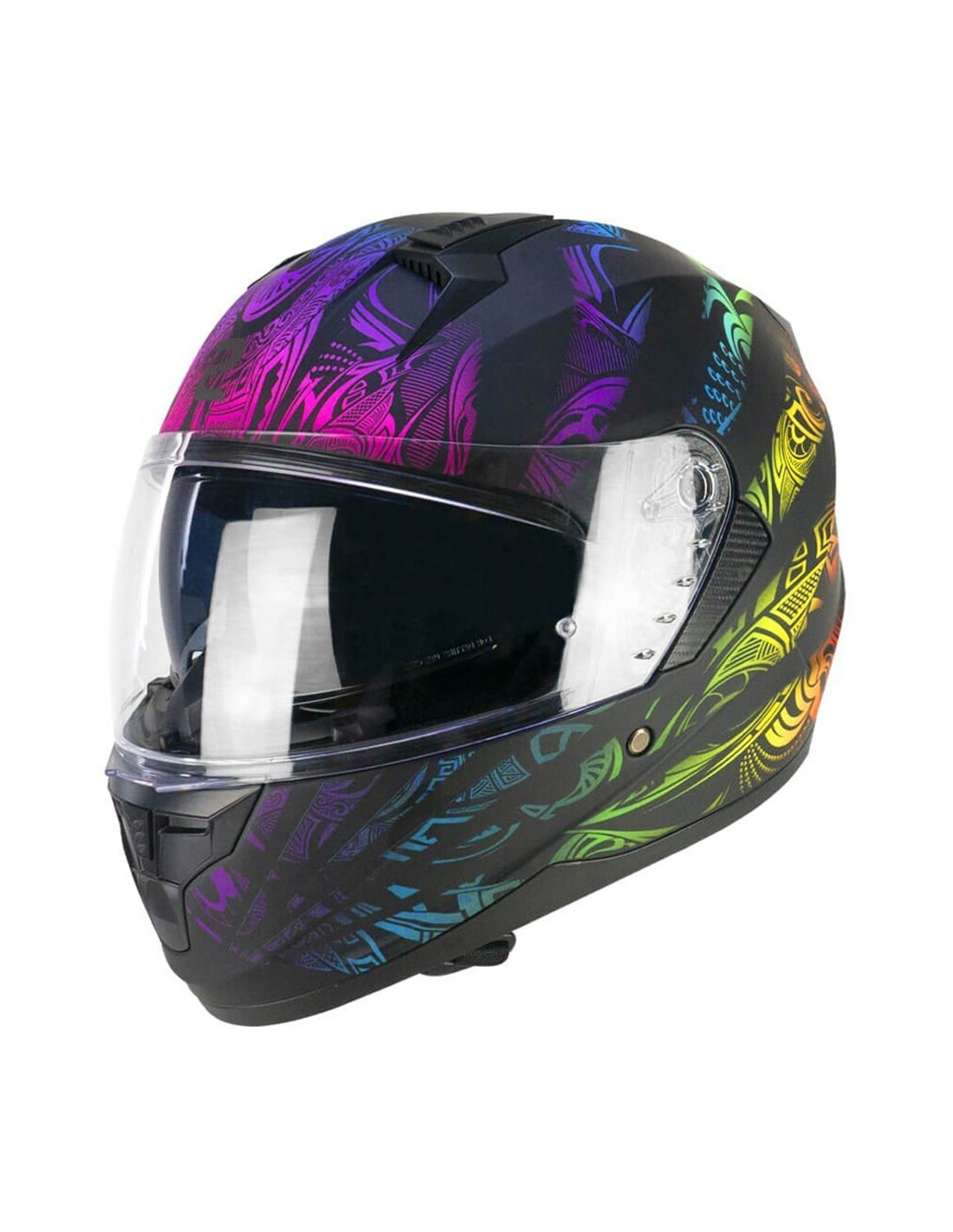 SKA-P 3MHS SPEEDER RAINBOW CASCO INTEGRALES NERO VERDE ROSSO OPACO