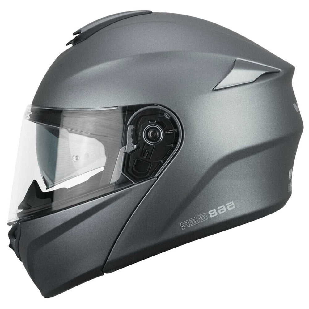 CGM 568S BER Satin Anthracite Mono Flip Front Modular Motorcycle Helmet